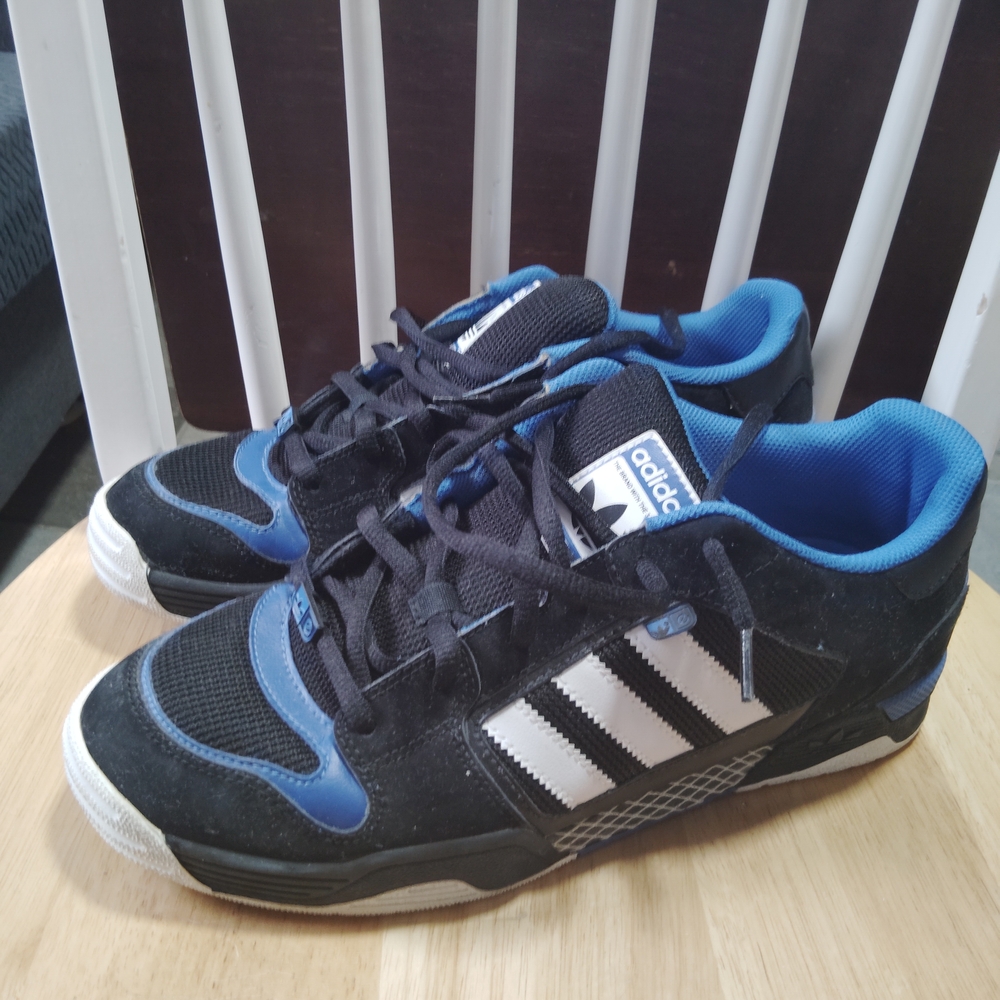 Adidas Rare Black and Blue Sneakers